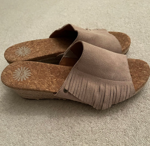Ugg danes pink suede - pink, fringe