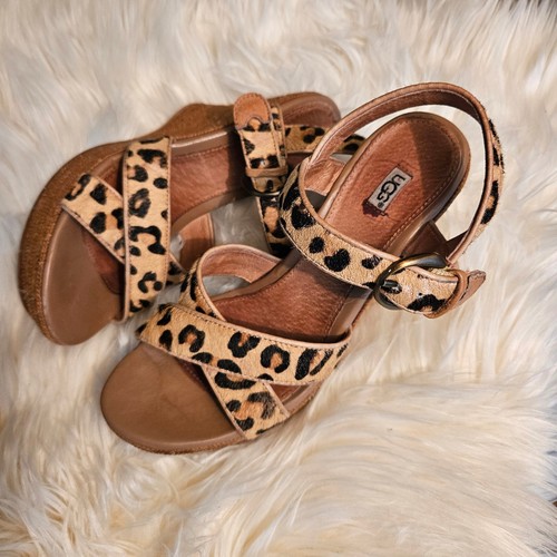 Cow skin ugg - wedge, sandal