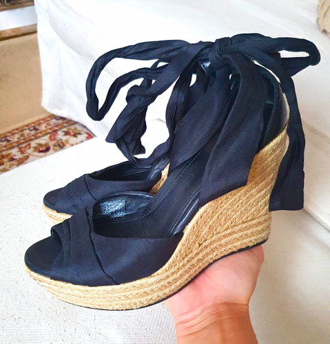 Ugg black satin ribbon - black, tie