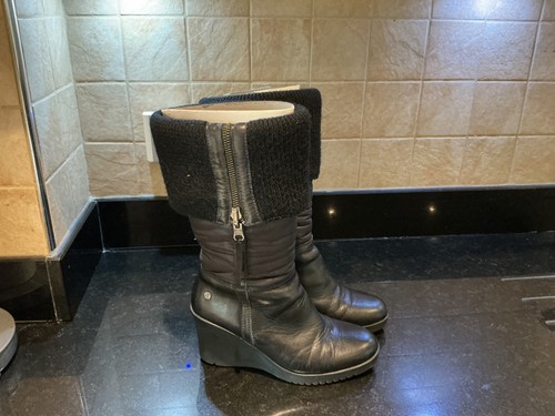 Black full length wedge - black,